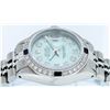 Image 6 : Rolex Ladies Stainless Steel Ice Blue Diamond & Sapphire Datejust Wristwatch