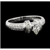 Image 2 : 0.65 ctw Diamond Ring - 18KT White Gold