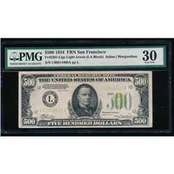 1934 $500 San Francisco Federal Reserve Note PMG 30