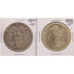 Lot of 1897-O & 1898-O $1 Morgan Silver Dollar Coins