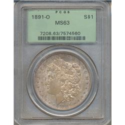 1891-O $1 Morgan Silver Dollar Coin PCGS MS63