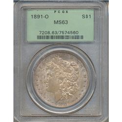 1891-O $1 Morgan Silver Dollar Coin PCGS MS63