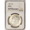 Image 1 : 1882 $1 Morgan Silver Dollar Coin NGC MS63
