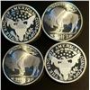 Image 2 : (2) 1804 Liberty Dollars and (2) Buffalo Dollars