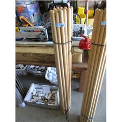 2 Dozen New Push In Broom/Mop Handles
