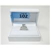 Image 2 : 3.1 CT Green Amethyst & Diamond Solitaire Ring