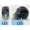 Image 1 : 1428.5 CT Carved 3D Fluorite Gemstone Skull