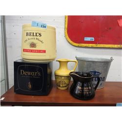 4 Vintage Bar Ware and 1 Corona Bucket