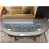 Image 2 : Ornate Glass Topped Half Moon Hall Table