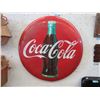 Image 1 : 36 inch 1957 Coca- Cola Round Sheet Metal Button Sign