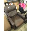 Image 1 : Brown Bonded Leather Arm Chair - Store Return