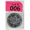 Image 1 : 1 Oz 1999 Canada Maple Leaf .9999 Fine Silver Coin