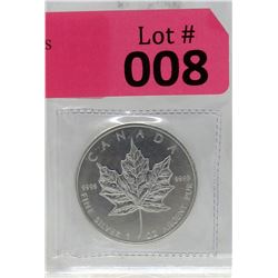 1 Oz 2010 Canada Maple Leaf .9999 Fine Silver Coin