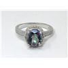 Image 1 : 2.5 CT Mystic Topaz & Diamond Sterling Silver Ring