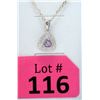 Image 1 : Amethyst & Diamond Sterling Silver Pendant