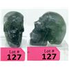 Image 1 : 1371 CT 3D Carved Fluorite Gemstone Skull