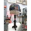 Image 1 : 30" Metal Table Lamp with Fringe Shade