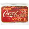 Image 1 : 1940's Drink Coca-Cola Sheet Metal Sign