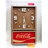 Image 1 : Vintage Coca-Cola Wall Clock - 12" x 18"
