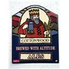 Image 1 : Embossed Metal "Cottonwood Ales" Sign