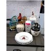 Image 1 : 7 Whiskey Decanters and 1 Pub Ash Tray