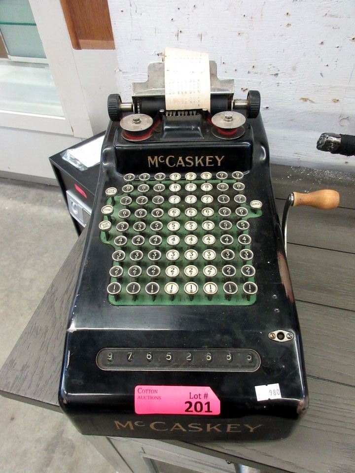 Vintage McCaskey Manual Adding Machine
