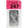 Image 1 : 1 Oz Canadian PMX .9999 Silver Bar