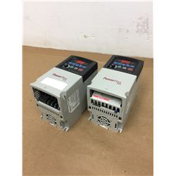 (2) Allen Bradley 22B-D1P4N104 & 22A-V4P5N104 Power Flex Drive