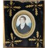 Image 2 : PAIR OF AMERICAN FOLK ART MINIATURE PORTRAITS