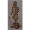 Image 1 : FRENCH CAST METAL FIGURE OF GIRL WITH HOOP