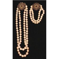 PEARL NECKLACE AND MATCHING BRACELET