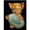 Image 1 : 18K GOLD CAT PIN MARKED CARTIER