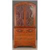 Image 1 : GEORGE III MAHOGANY SECRETARY WITH BOOKCASE TOP