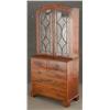 Image 2 : GEORGE III MAHOGANY SECRETARY WITH BOOKCASE TOP