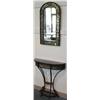 Image 1 : ART DECO BRASS AND IRON CONSOLE WITH MIRROR