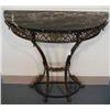 Image 3 : ART DECO BRASS AND IRON CONSOLE WITH MIRROR