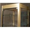 Image 2 : COMMERCIAL BRASS AND GLASS TOWER DISPLAY CASE