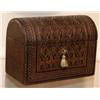 Image 1 : EDWARDIAN EMBOSSED LEATHER LETTER BOX
