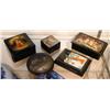 Image 1 : GROUP OF 5 RUSSIAN LACQUERWARE BOXES