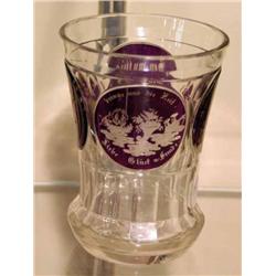 BOHEMIAN ETCHED GLASS BEAKER