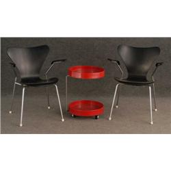 PAIR OF ARNE JACOBSEN CHAIRS for Fritz Hansen