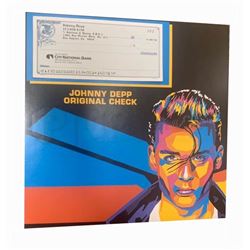 Johnny Depp Original Vintage Un-used Check