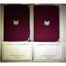 2-1992 U.S. PRESTIGE PROOF SETS IN ORIG PACKAGING
