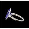 Image 3 : 14KT White Gold 2.66 ctw Tanzanite and Diamond Ring