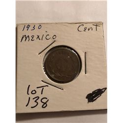 1930 Mexico 1 Cent Nice Early Coin