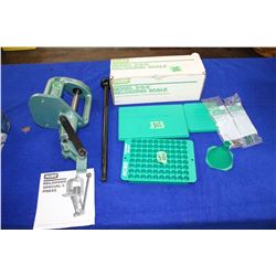 RCBS Reloader Special-5 Press; RCBS Model 5-0-5 Reloading Scale (Like New); RCBS Loading Block & Cas