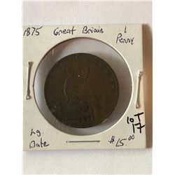 1875 Great Britain 1 Penny