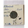 Image 1 : 1942 WWII Netherlands Cent Very Fine Grade