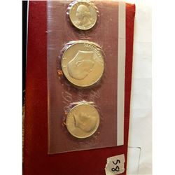 Silver 1976 Bicentennial 3 Coin Set Red Package