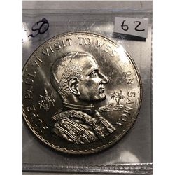 1970 Samoa Rare Pope Paul VI visit to Western Somoa Coin in MS High Grade